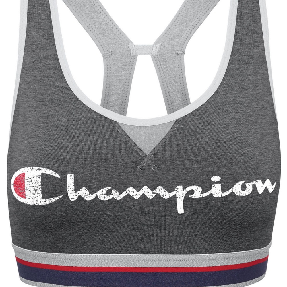 Champion Racerback Grey Sports Bra NEW
